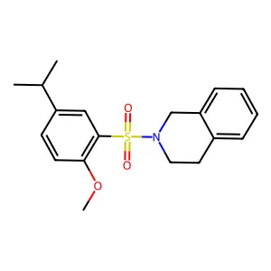 2-(2-methoxy-5-propan-2-ylphenyl)sulfonyl-3,4-dihydro-1H-isoquinoline structure