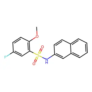 5-fluoro-2-methoxy-N-naphthalen-2-ylbenzenesulfonamide structure