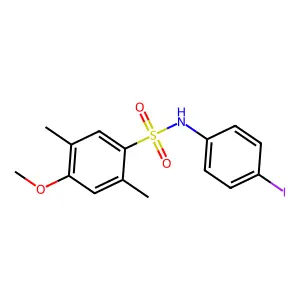 N-(4-iodophenyl)-4-methoxy-2,5-dimethylbenzenesulfonamide structure