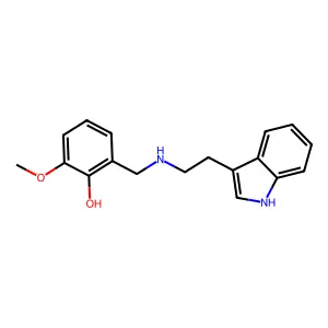 2-[[2-(1H-indol-3-yl)ethylamino]methyl]-6-methoxyphenol structure