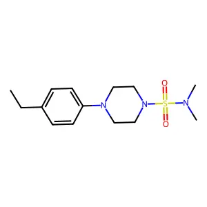 4-(4-ethylphenyl)-N,N-dimethylpiperazine-1-sulfonamide structure