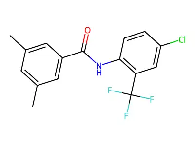 N-[4-chloro-2-(trifluoromethyl)phenyl]-3,5-dimethylbenzamide structure