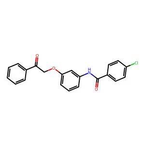4-chloro-N-(3-phenacyloxyphenyl)benzamide structure