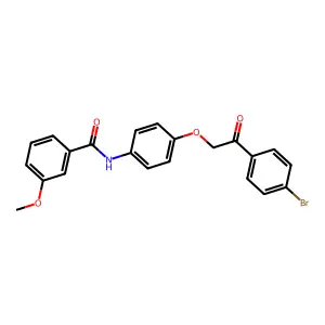 N-[4-[2-(4-bromophenyl)-2-oxoethoxy]phenyl]-3-methoxybenzamide structure