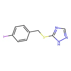 3-[(4-iodobenzyl)thio]-4H-1,2,4-triazole structure