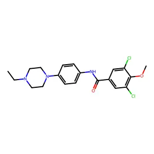 3,5-dichloro-N-[4-(4-ethylpiperazin-1-yl)phenyl]-4-methoxybenzamide structure