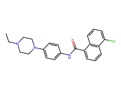 5-chloro-N-[4-(4-ethylpiperazin-1-yl)phenyl]naphthalene-1-carboxamide structure