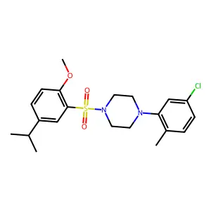 1-(5-chloro-2-methylphenyl)-4-[2-methoxy-5-(propan-2-yl)benzenesulfonyl]piperazine structure