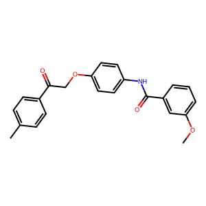 3-methoxy-N-[4-[2-(4-methylphenyl)-2-oxoethoxy]phenyl]benzamide structure