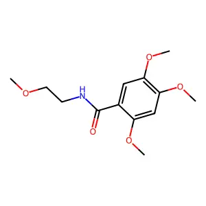 2,4,5-trimethoxy-N-(2-methoxyethyl)benzamide structure