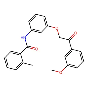 N-[3-[2-(3-methoxyphenyl)-2-oxoethoxy]phenyl]-2-methylbenzamide structure