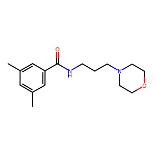 3,5-dimethyl-N-(3-morpholin-4-ylpropyl)benzamide structure