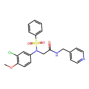 2-(N-(3-Chloro-4-methoxyphenyl)phenylsulfonamido)-N-(pyridin-4-ylmethyl)acetamide structure