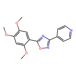 4-[5-(2,4,5-Trimethoxyphenyl)-1,2,4-oxadiazol-3-yl]pyridine structure