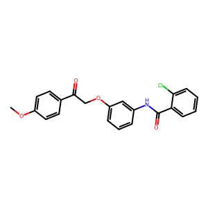 2-chloro-N-[3-[2-(4-methoxyphenyl)-2-oxoethoxy]phenyl]benzamide structure