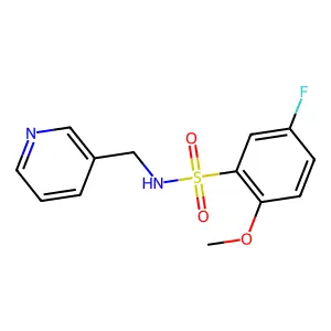 5-fluoro-2-methoxy-N-(pyridin-3-ylmethyl)benzenesulfonamide structure
