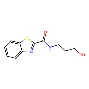 N-(3-hydroxypropyl)-1,3-benzothiazole-2-carboxamide structure