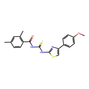 N-[[4-(4-methoxyphenyl)-1,3-thiazol-2-yl]carbamothioyl]-2,4-dimethylbenzamide structure