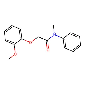 2-(2-methoxyphenoxy)-N-methyl-N-phenylacetamide structure