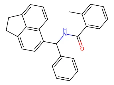 N-[1,2-dihydroacenaphthylen-5-yl(phenyl)methyl]-2-methylbenzamide structure