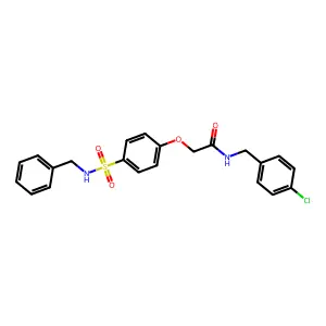 2-[4-(benzylsulfamoyl)phenoxy]-N-[(4-chlorophenyl)methyl]acetamide structure