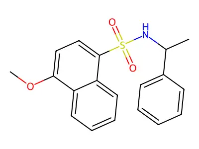 4-methoxy-N-(1-phenylethyl)naphthalene-1-sulfonamide structure