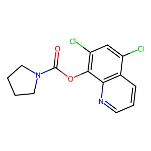 5,7-Dichloroquinolin-8-yl pyrrolidine-1-carboxylate structure