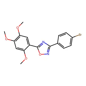 3-(4-Bromophenyl)-5-(2,4,5-trimethoxyphenyl)-1,2,4-oxadiazole structure