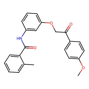 N-[3-[2-(4-methoxyphenyl)-2-oxoethoxy]phenyl]-2-methylbenzamide structure