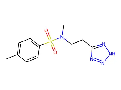 p-Toluenesulfonamide, N-methyl-N-(2-(5-tetrazolyl)ethyl)- structure