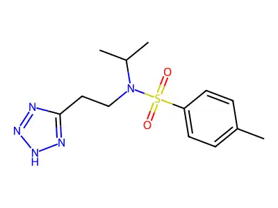 p-Toluenesulfonamide, N-isopropyl-N-(2-(5-tetrazolyl)ethyl)- structure