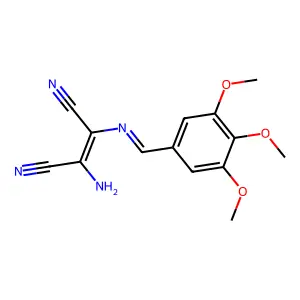 2-Amino-3-[(3,4,5-trimethoxyphenyl)methylideneamino]but-2-enedinitrile structure
