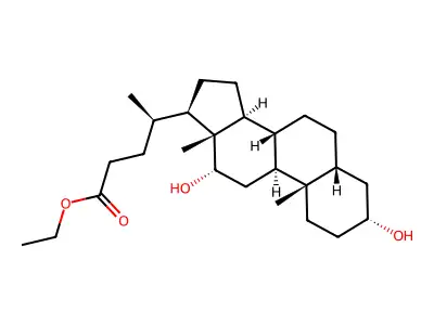 ethyl 4-(3,12-dihydroxy-10,13-dimethyl-2,3,4,5,6,7,8,9,11,12,14,15,16,17-tetradecahydro-1H-cyclopenta[a]phenanthren-17-yl)pentanoate structure