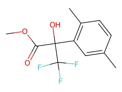 Methyl 2-(2,5-dimethylphenyl)-3,3,3-trifluoro-2-hydroxypropanoate structure