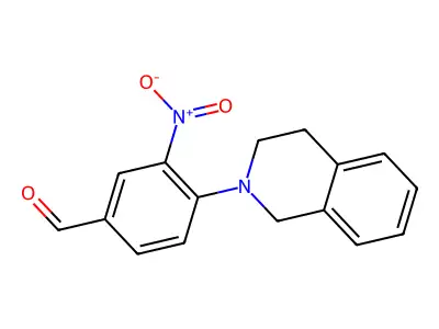 4-(3,4-dihydroisoquinolin-2(1H)-yl)-3-nitrobenzaldehyde structure