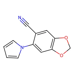 6-Pyrrol-1-yl-1,3-benzodioxole-5-carbonitrile structure