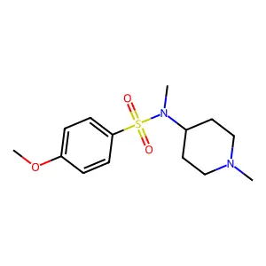 4-methoxy-N-methyl-N-(1-methylpiperidin-4-yl)benzene-1-sulfonamide structure