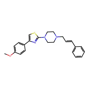 4-(4-methoxyphenyl)-2-[4-[(E)-3-phenylprop-2-enyl]piperazin-1-yl]-1,3-thiazole structure
