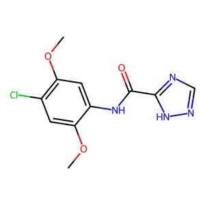 N-(4-chloro-2,5-dimethoxyphenyl)-1H-1,2,4-triazole-3-carboxamide structure