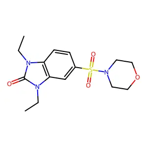 1,3-Diethyl-5-morpholin-4-ylsulfonylbenzimidazol-2-one structure
