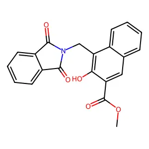 Methyl 4-((1,3-dioxoisoindolin-2-yl)methyl)-3-hydroxy-2-naphthoate structure