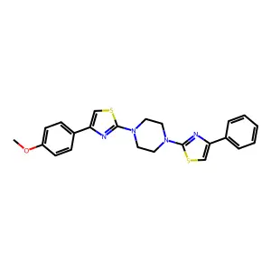 1-[4-(4-Methoxyphenyl)-1,3-thiazol-2-yl]-4-(4-phenyl-1,3-thiazol-2-yl)piperazine structure