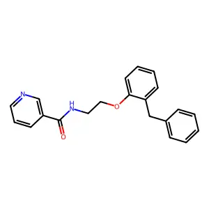 N-[2-(2-benzylphenoxy)ethyl]pyridine-3-carboxamide structure