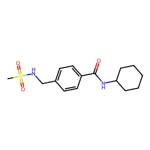 N-环己基-4-(甲磺酰氨基甲基)苯甲酰胺 structure