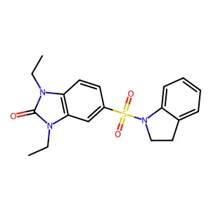 5-(2,3-Dihydroindol-1-ylsulfonyl)-1,3-diethyl-2-benzimidazolone structure