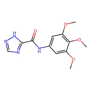 N-(3,4,5-trimethoxyphenyl)-1H-1,2,4-triazole-3-carboxamide structure