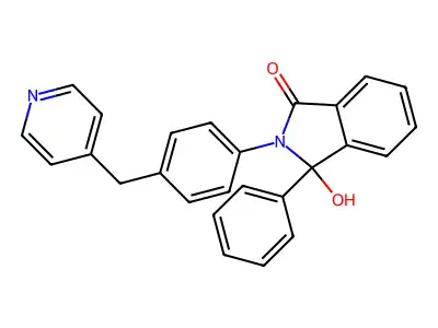 3-Hydroxy-3-phenyl-2-[4-(pyridin-4-ylmethyl)phenyl]isoindol-1-one structure
