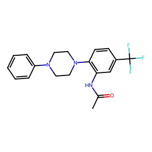 N-[2-(4-phenylpiperazin-1-yl)-5-(trifluoromethyl)phenyl]acetamide structure