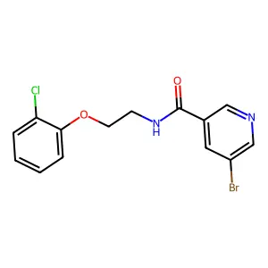 5-bromo-N-[2-(2-chlorophenoxy)ethyl]pyridine-3-carboxamide structure