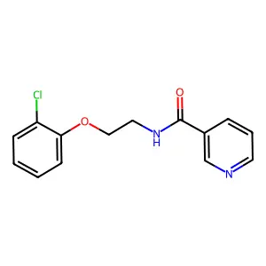 N-[2-(2-chlorophenoxy)ethyl]pyridine-3-carboxamide structure